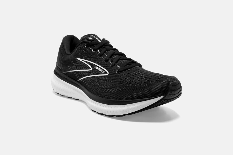 Glycerin 19 Road Brooks Running Shoes NZ Mens - Black/White - OKLFHB-256